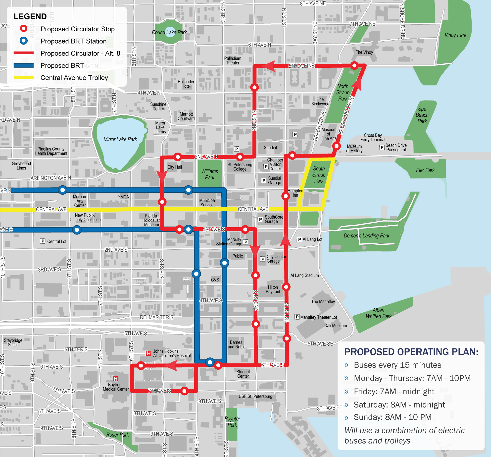 Circulator Study Area and Services