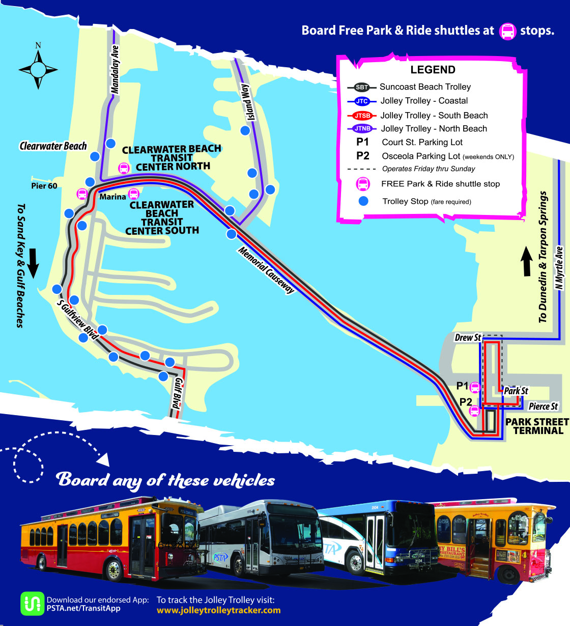 Psta Map My Route Free Park & Ride To Clearwater Beach